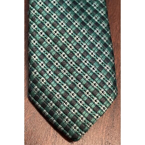Ben Sherman Green Black Hand Made 100% Silk Men’s Neck Tie Made In China - Picture 6 of 9